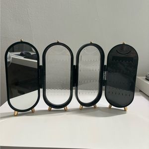 Maison Minimalist Foldable Jewelry Organizer and Mirror